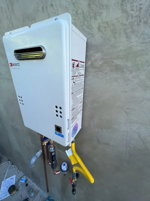 Tankless water heater installation for Chrome homes