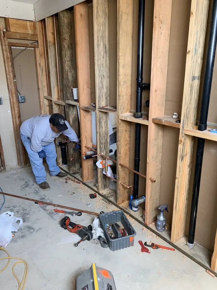 Commercial rough-in plumbing for Gas Line Repair in Chrome